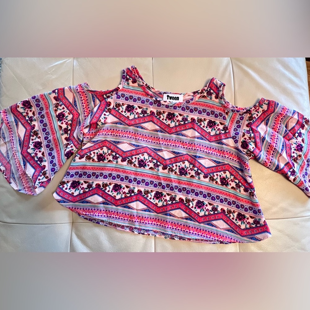 Girls Cold Shoulder Top w/ Bell Sleeves * Size 16 * Tween Diva
